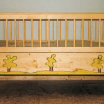 Gitterbett Naturholz