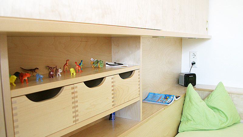 Jugendzimmer Bettverbau